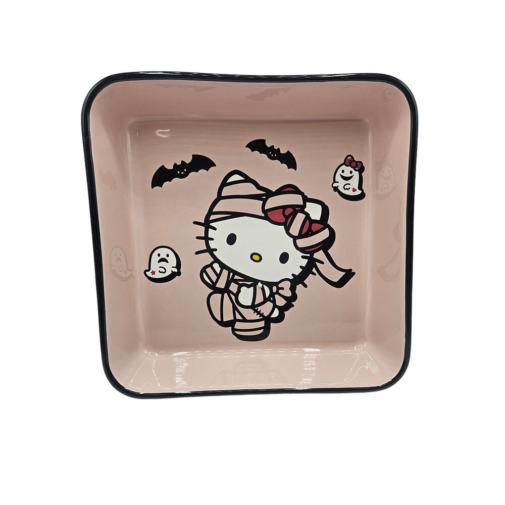 Hello‎ Kitty Halloween Baking Dish Mummy Bats Ghosts Pink 9 x 9 NEW Sanrio